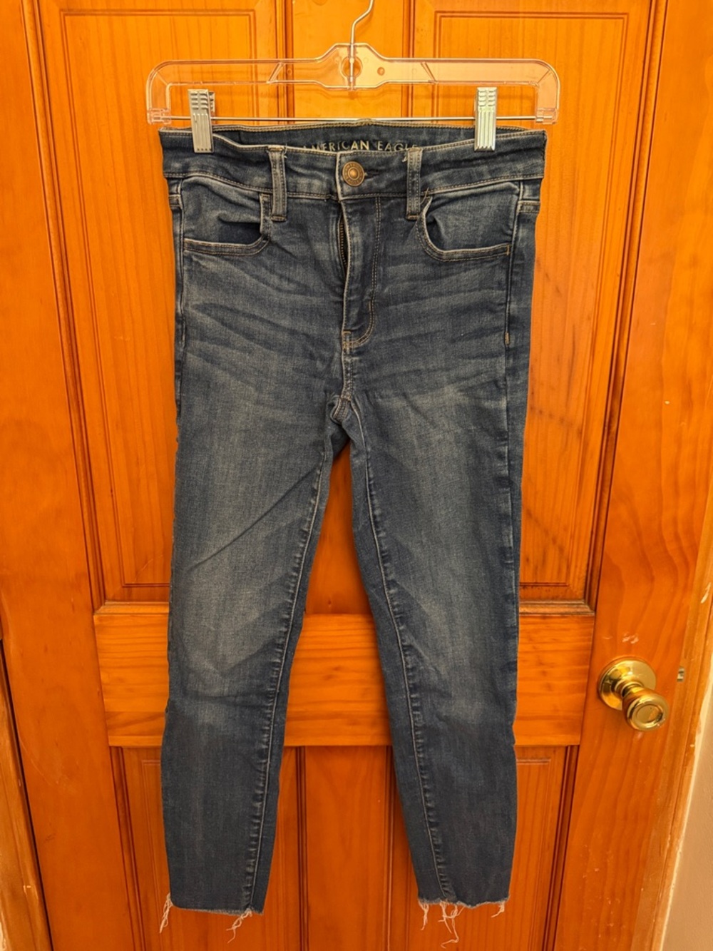 American Eagle Outfitters Skinny Jeans in Dark Blue Wash